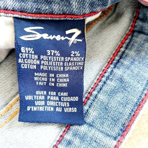 Seven7 Jeans Size 10 Girlfriend Distressed Stretch - Picture 12 of 13